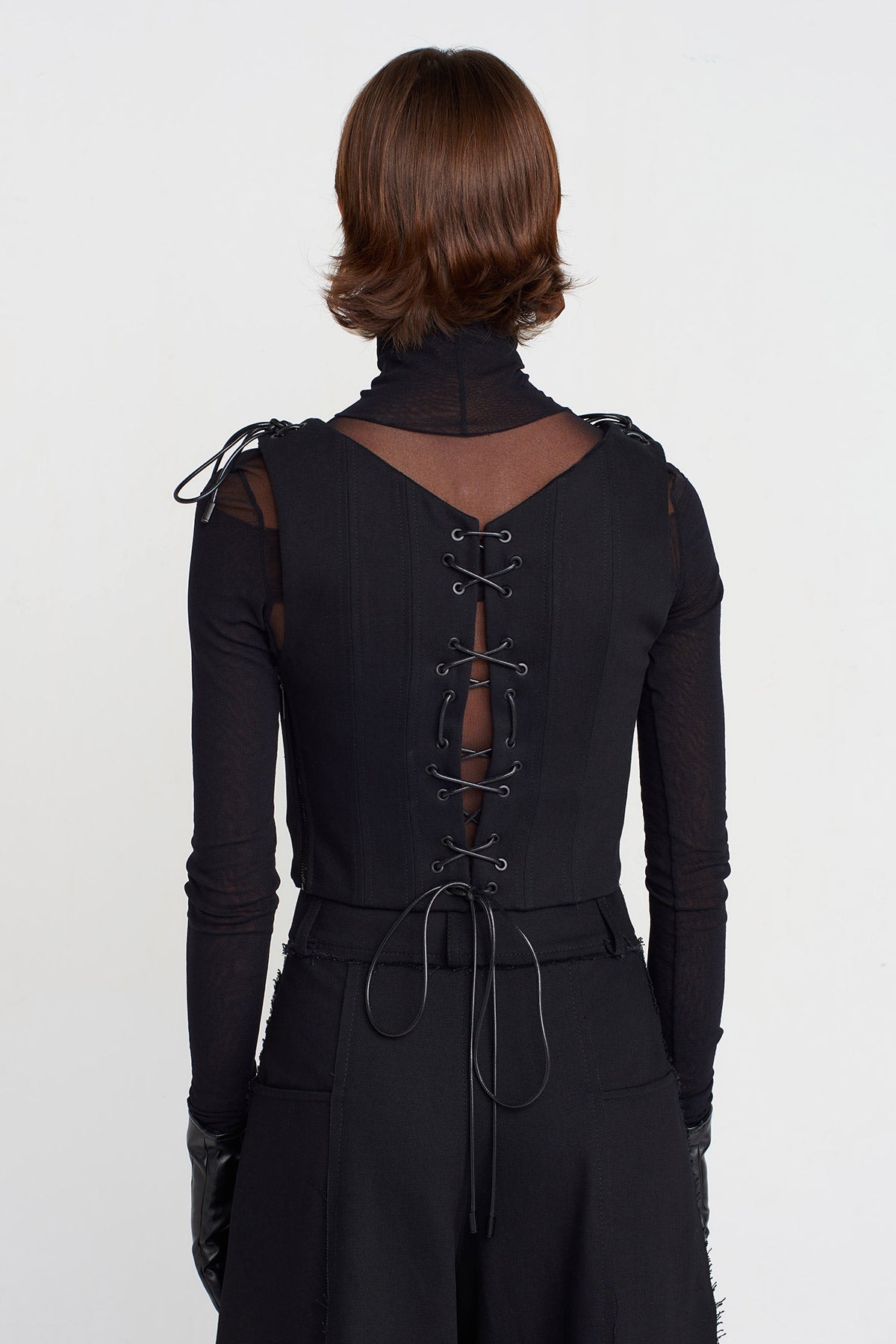 Siyah Bağcıklı Korse Büstiyer-K251011031