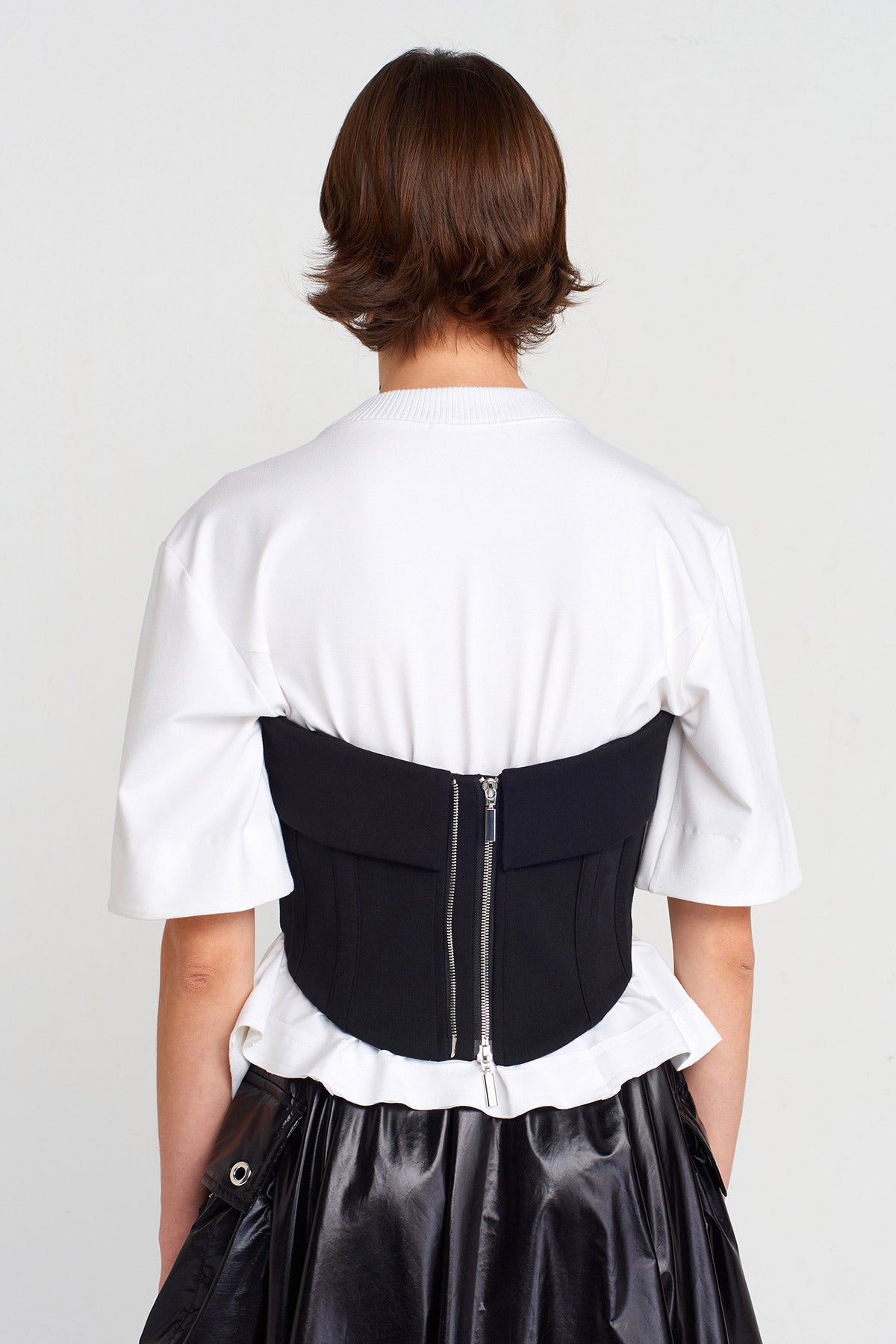 Siyah Straplez Korse Büstiyer-K251011038