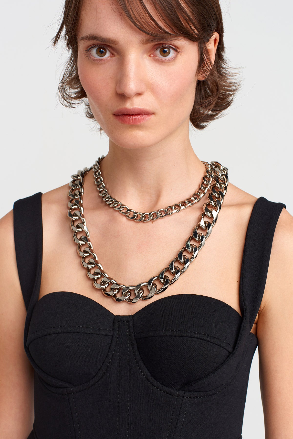 Siyah Kalın Askılı Korse Top-K251011039