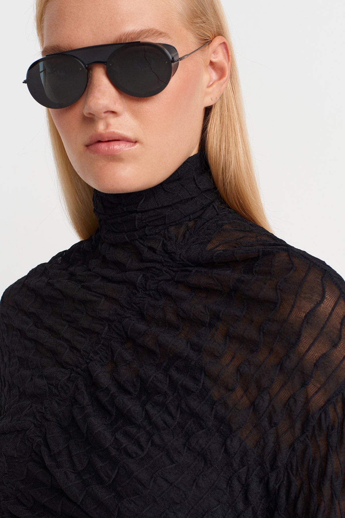 Siyah Drapeli Mini Elbise-K254014062