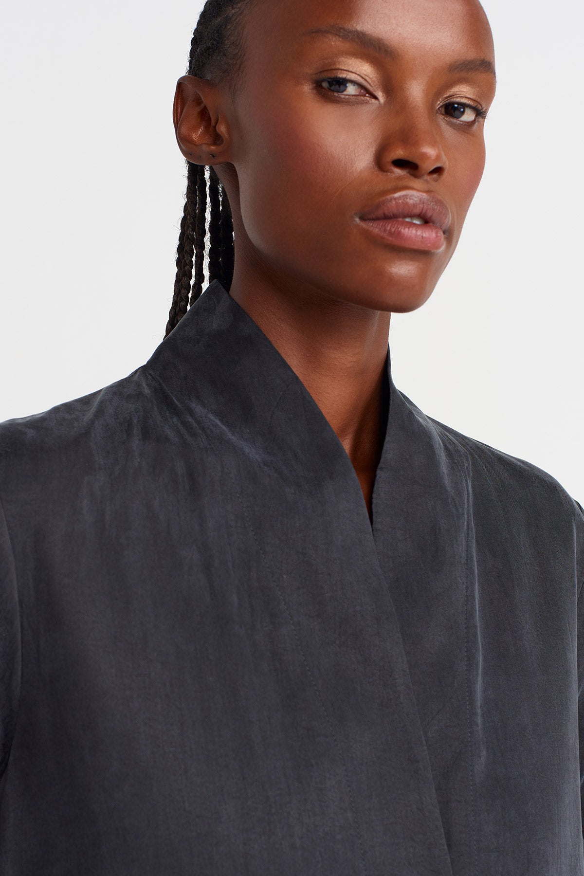 Siyah Taş Yıkama Efektli Ceket-K255015074