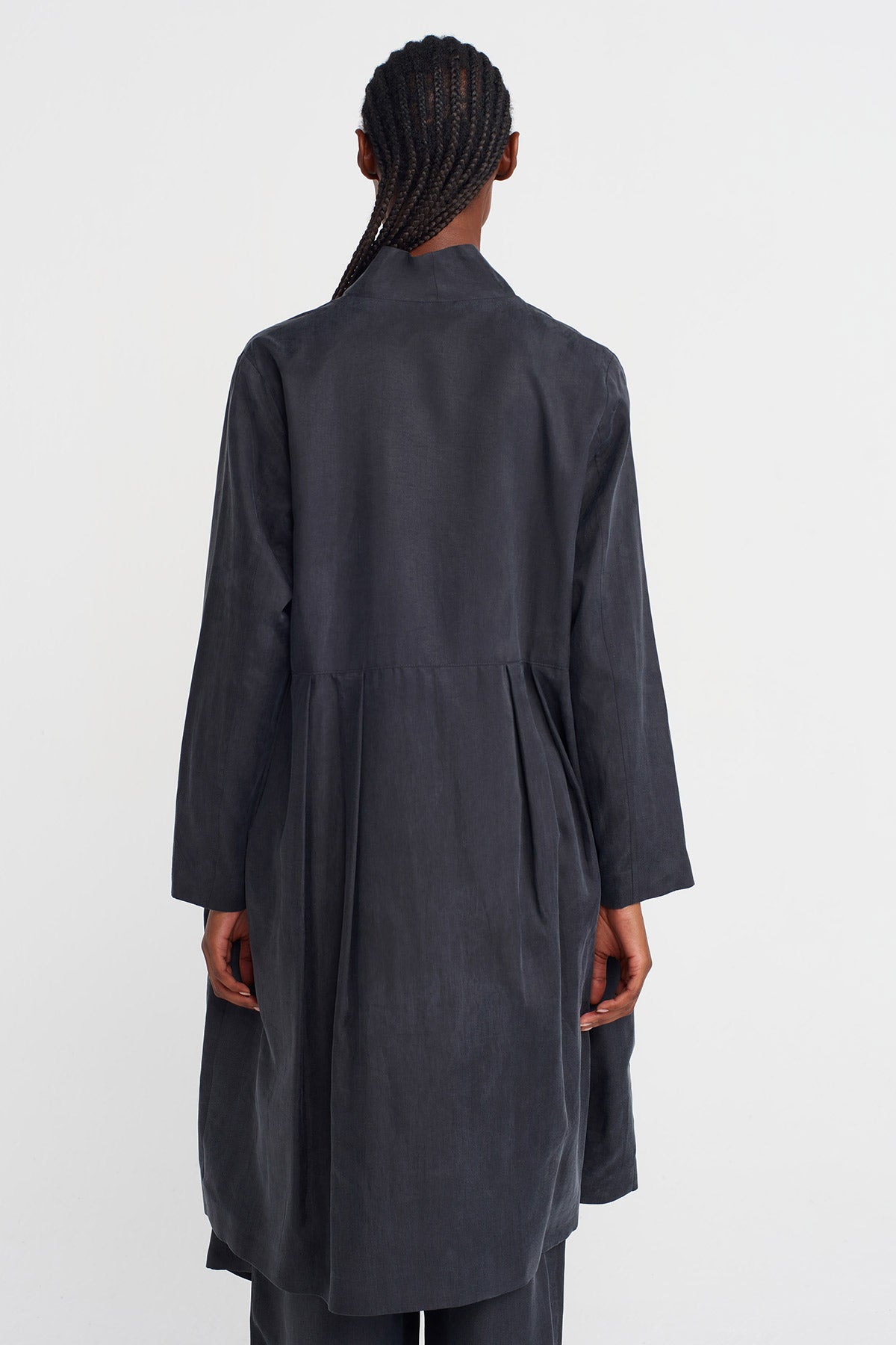 Siyah Taş Yıkama Efektli Ceket-K255015074