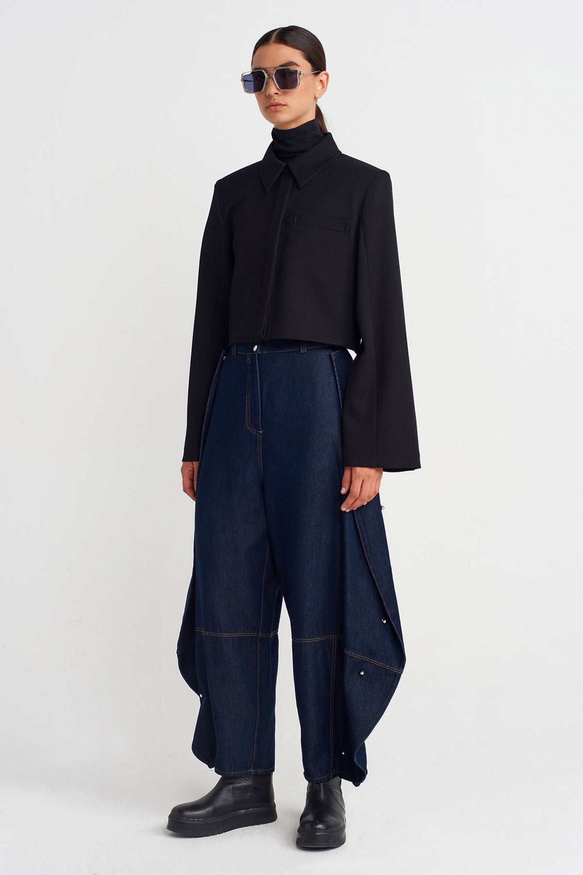 Black Padded Shirt Jacket-K255015083