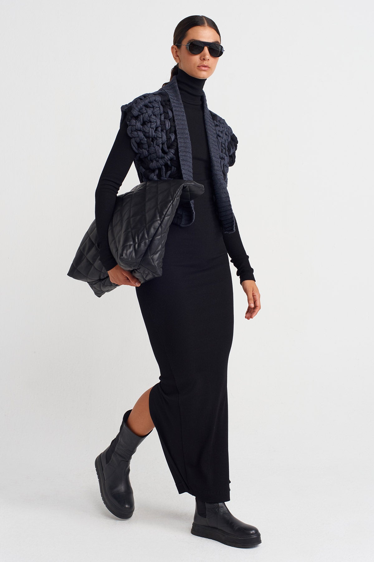 El Örgüsü Detaylı Kısa Yelek-K255015101