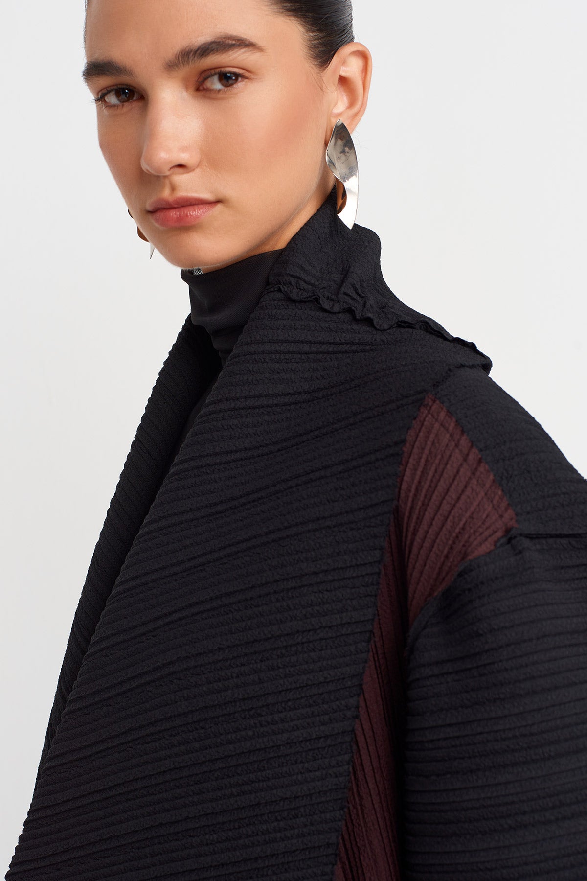 Multicolor Pliseli Kimono Ceket-K255015107