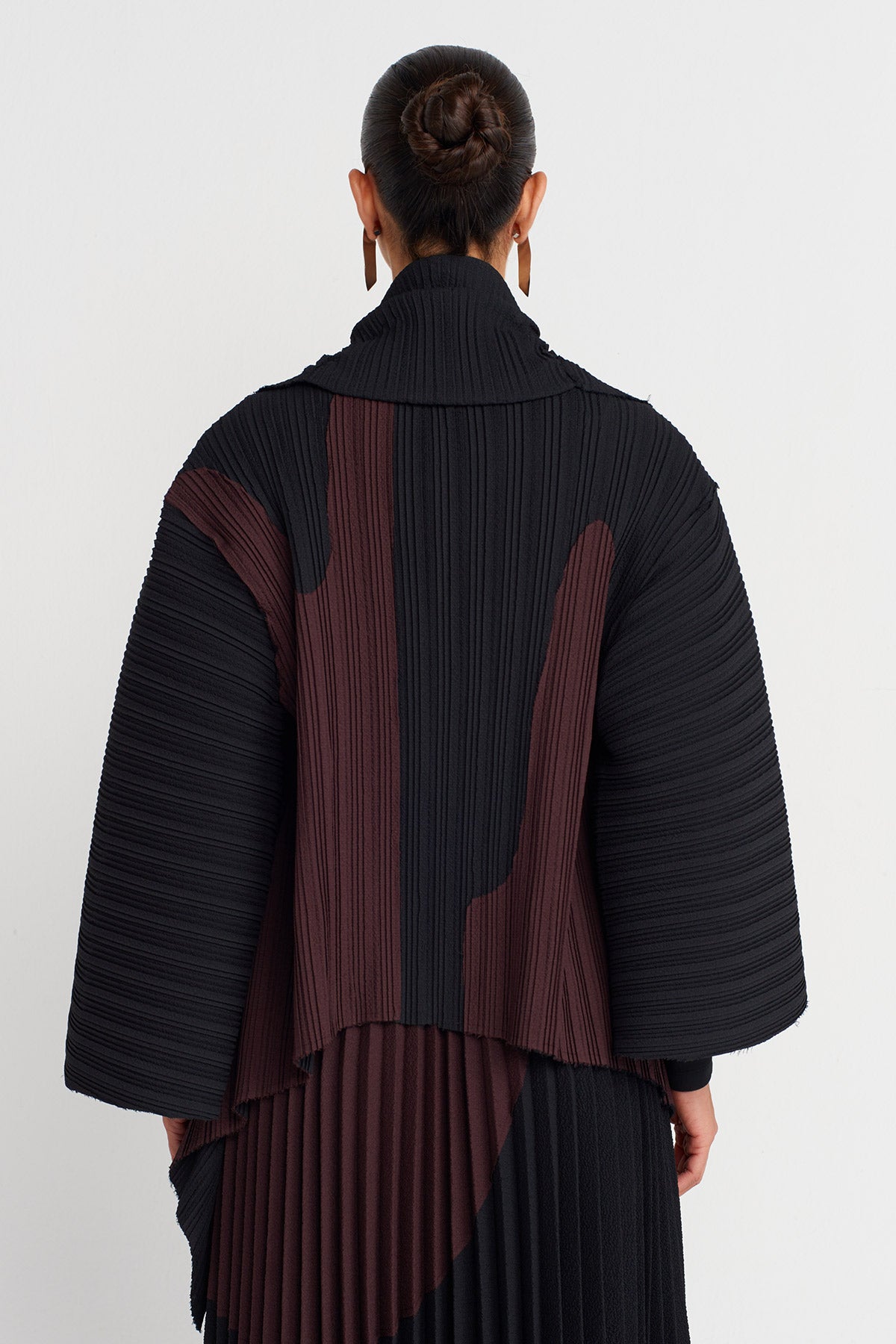 Multicolor Pliseli Kimono Ceket-K255015107