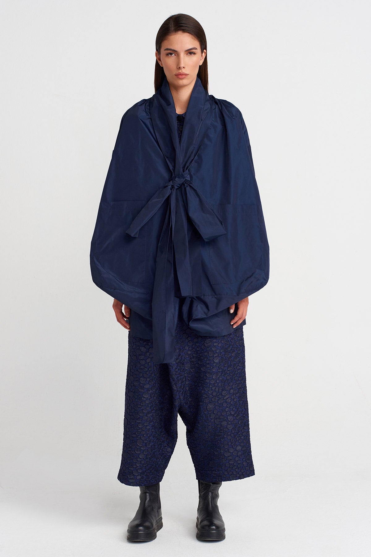 Marine Haori Tied Jacket-K255015113