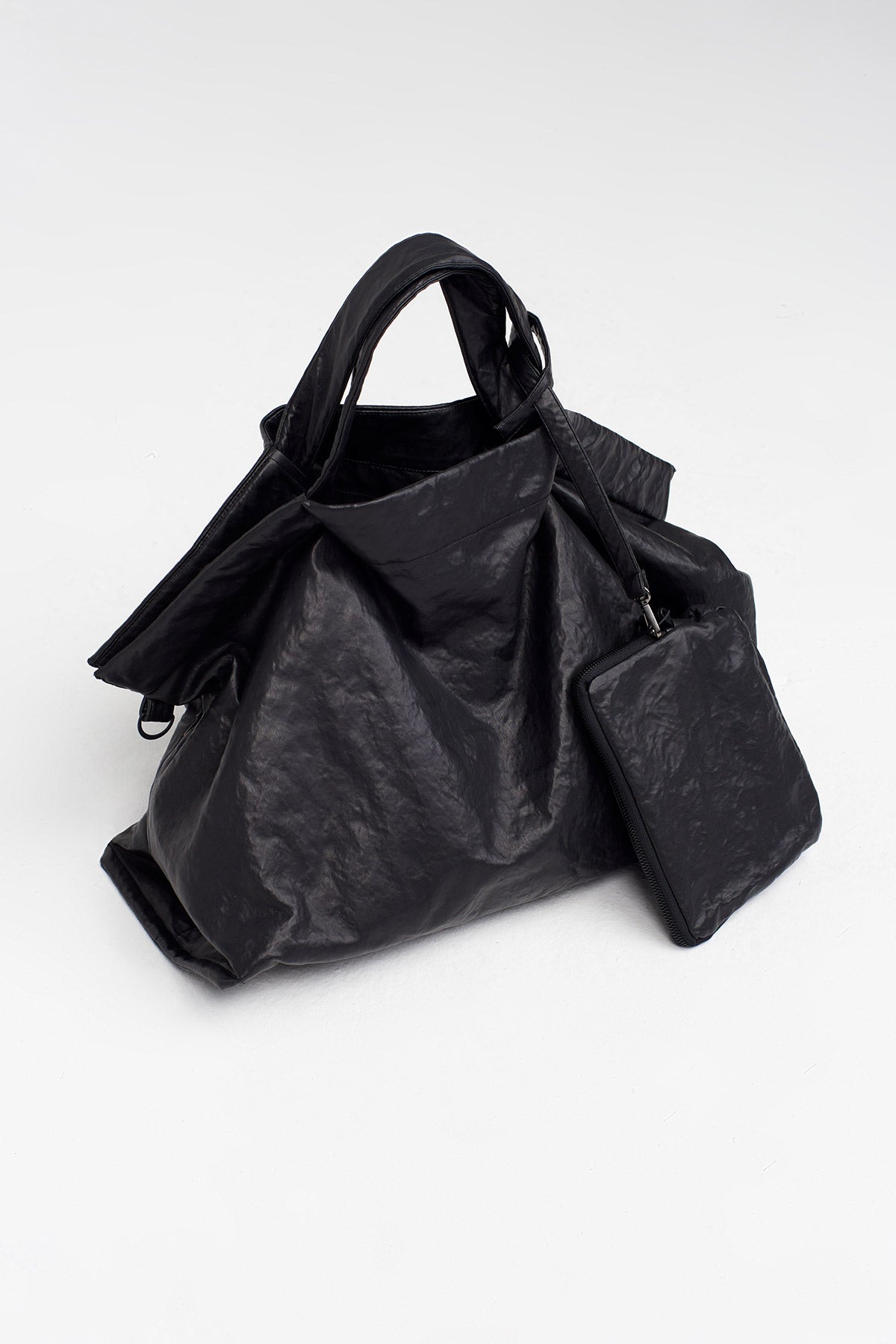 Black Leather Oversize Bag-K258018011