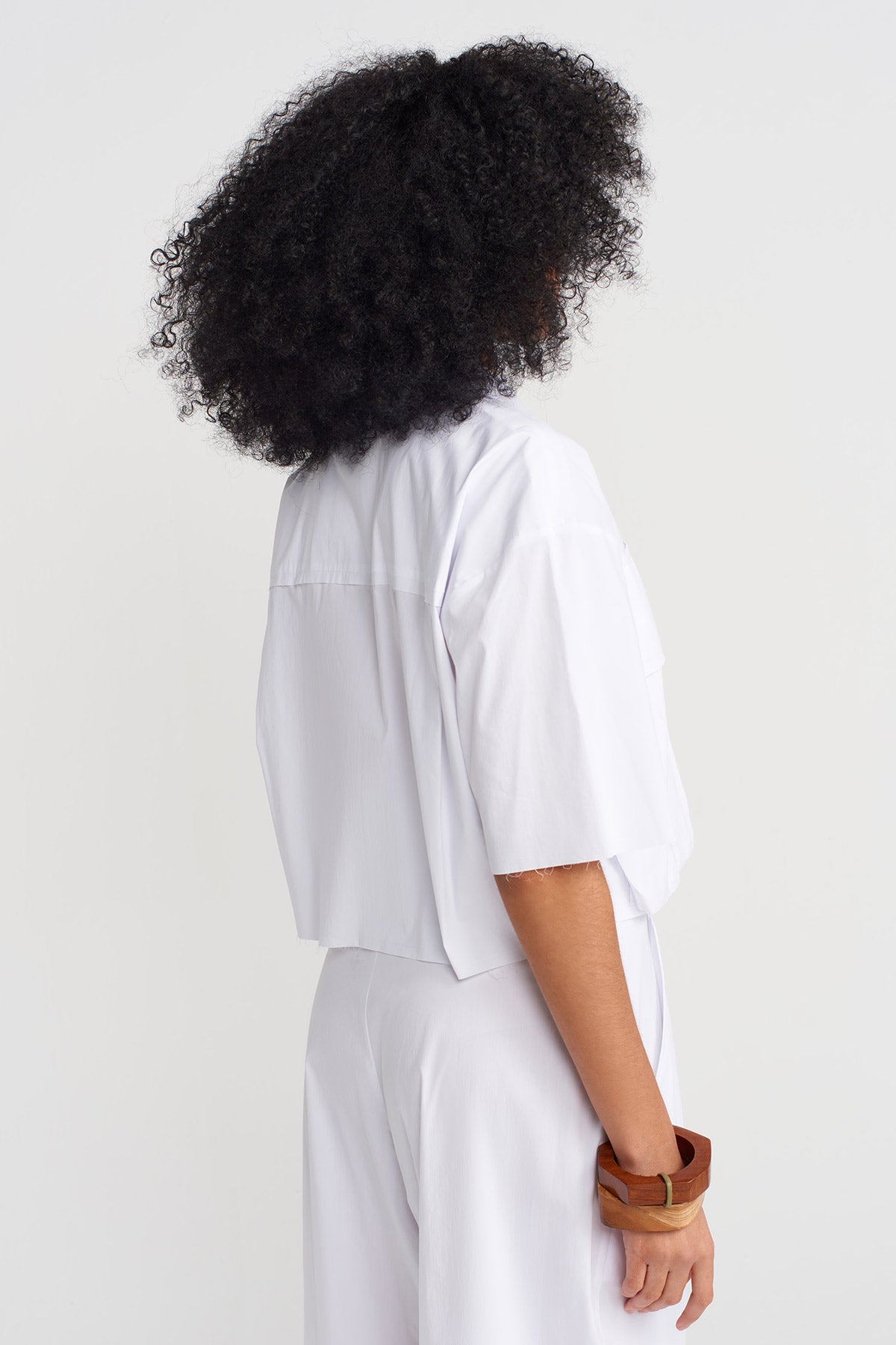 Off White Short Poplin Shirt-Y251011131
