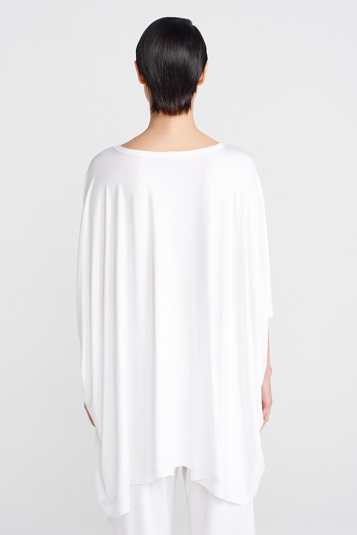 Off White Wide Neck T-shirt-Y251011148