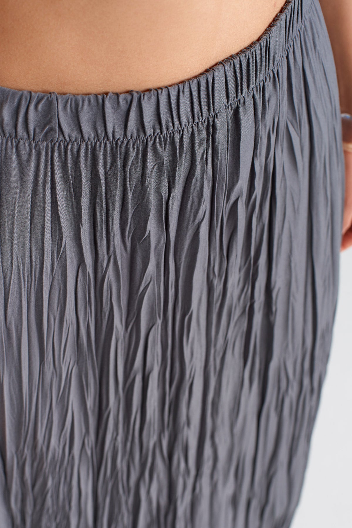 Steel Wrinkled Effect Skirt-Y252012021