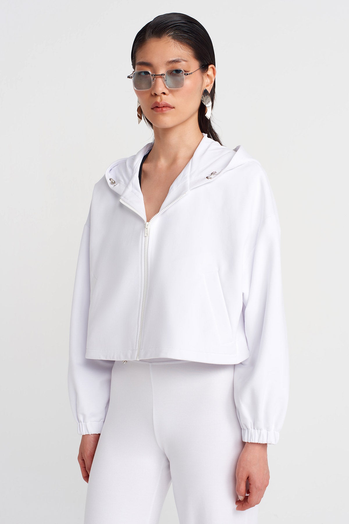 Off White Hooded Bomber Jacket-Y255015096