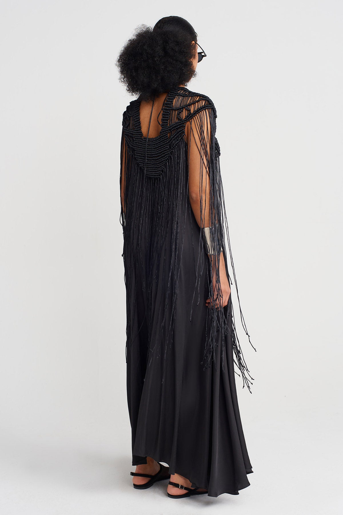 Black African Handmade Macrame Accessory-Y256016002