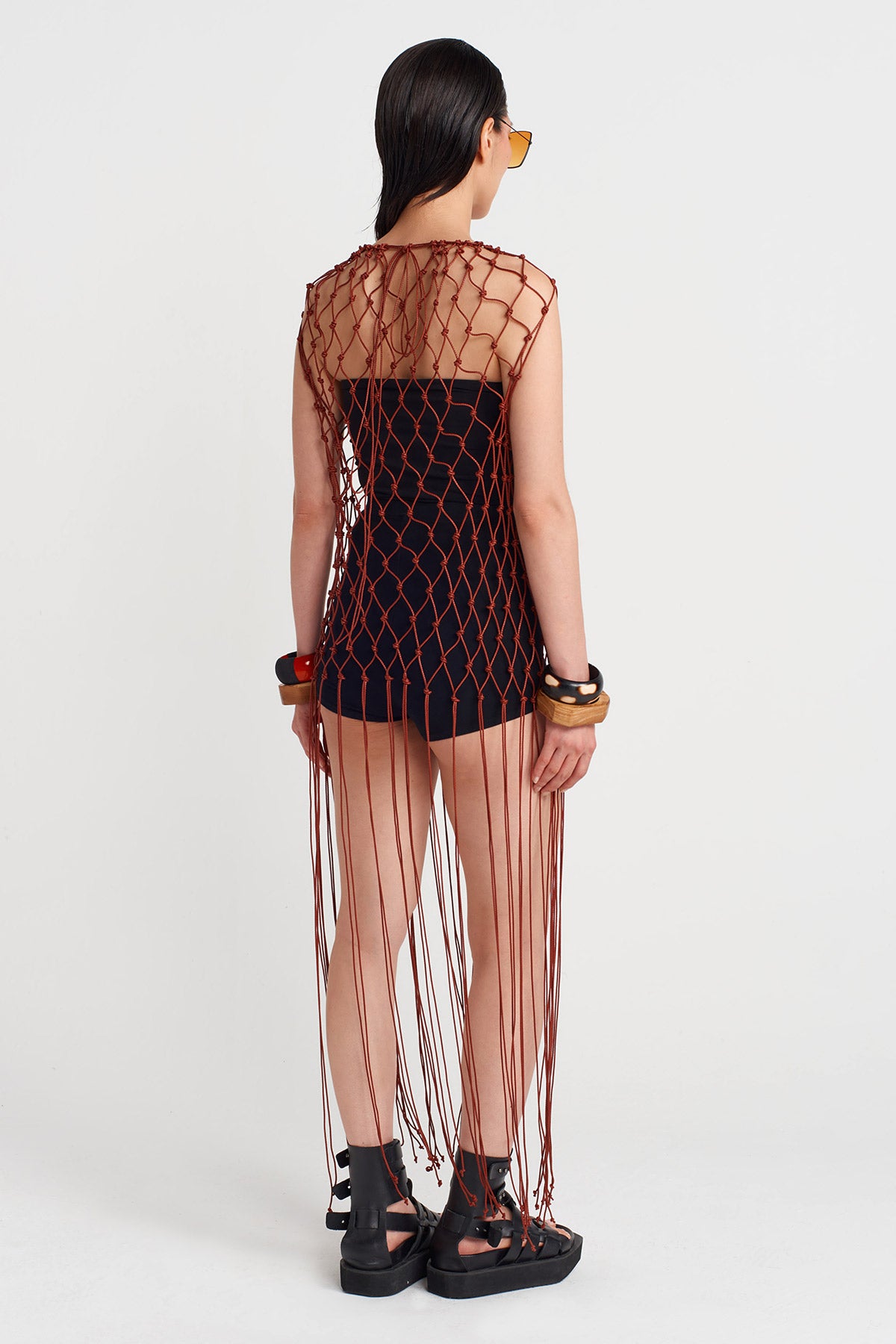 Copper Handmade Macrame Tunic-Y256016004