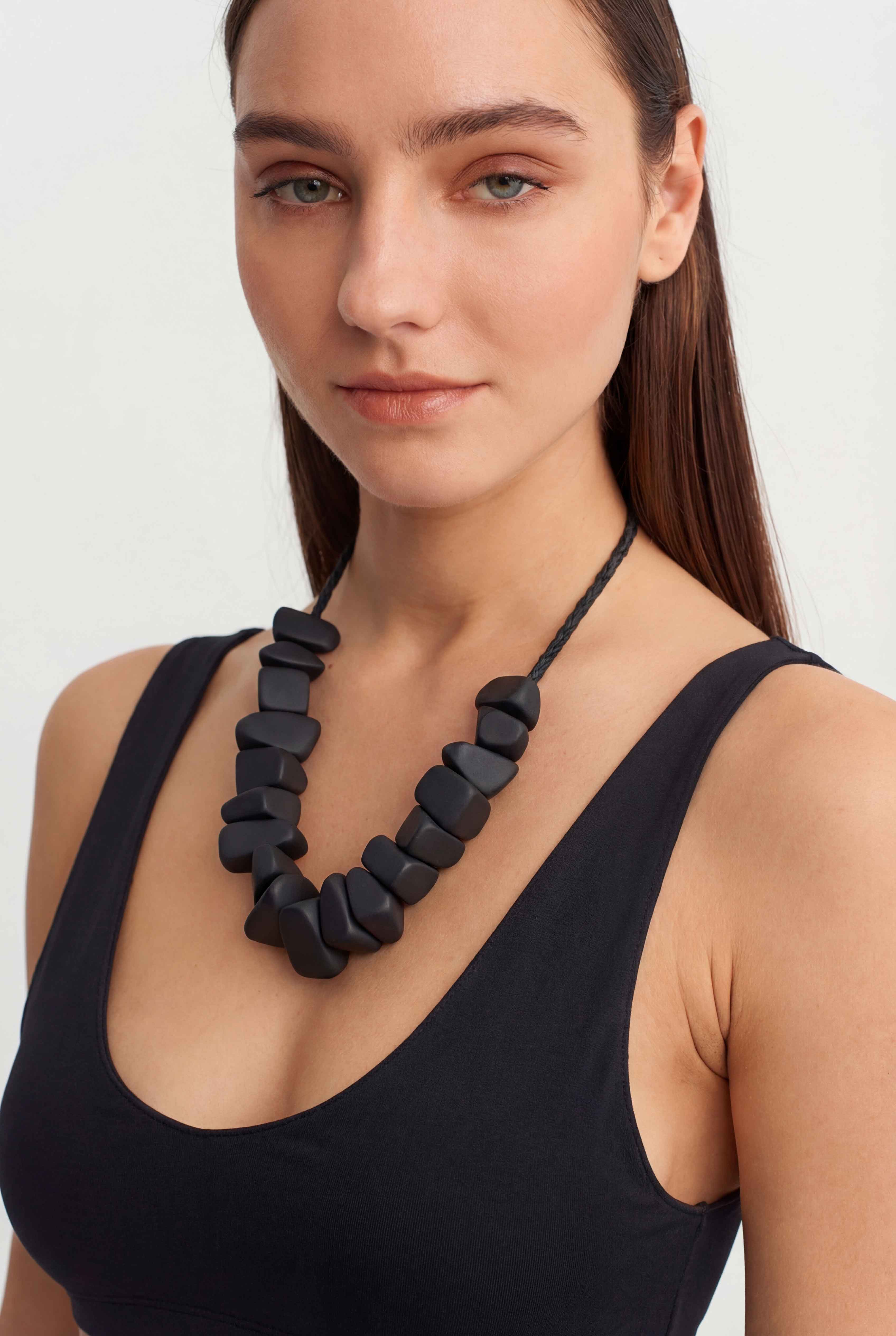 Siyah Minimal Bralet Crop Top-Y261011069