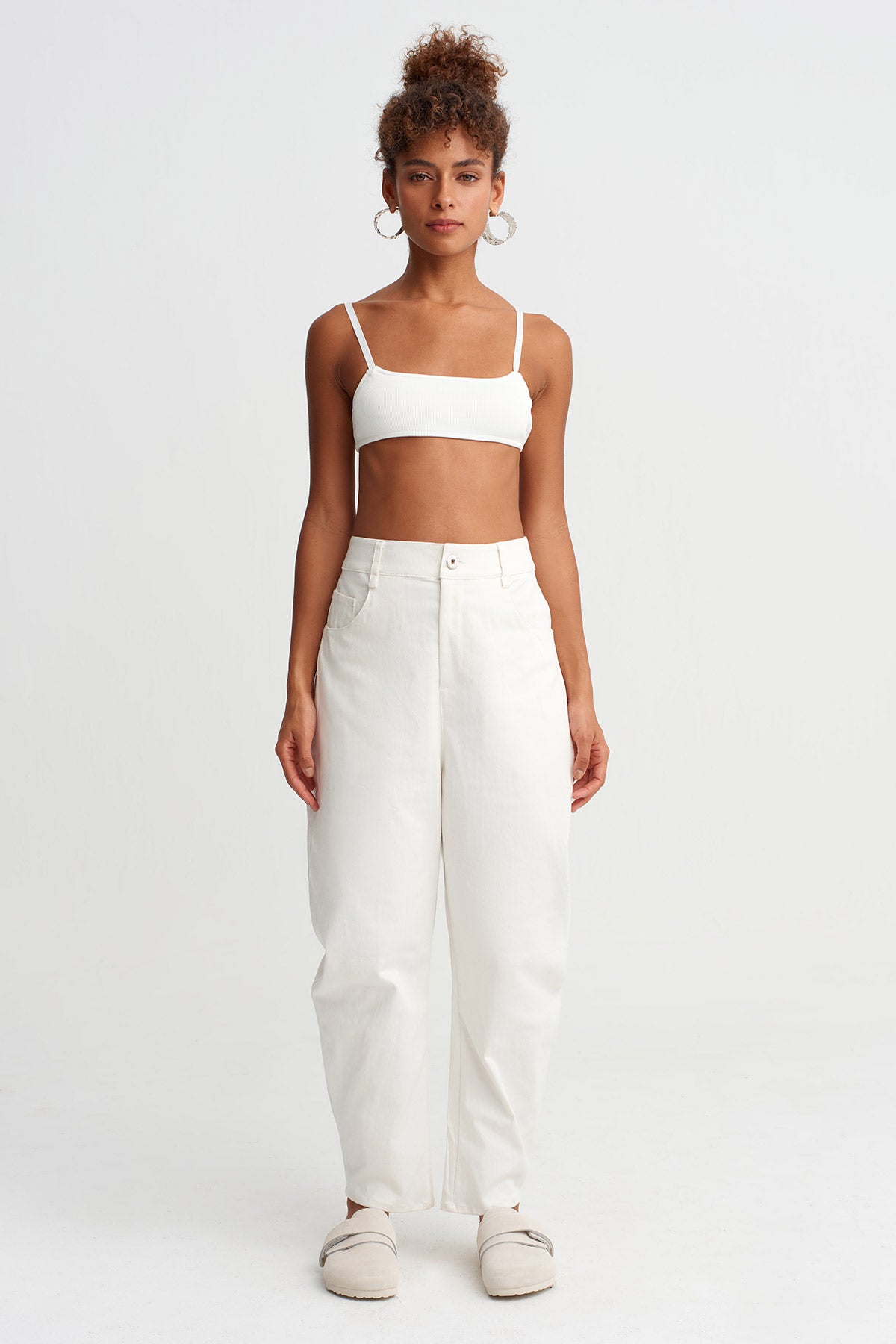Off-White Ribbed Strap Top - Y261011039 – NU
