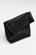Siyah Kırışık Dokulu Suni Deri Katlanabilir Clutch-Y268018003