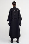 Siyah İşlemeli Uzun Kimono-K235015113