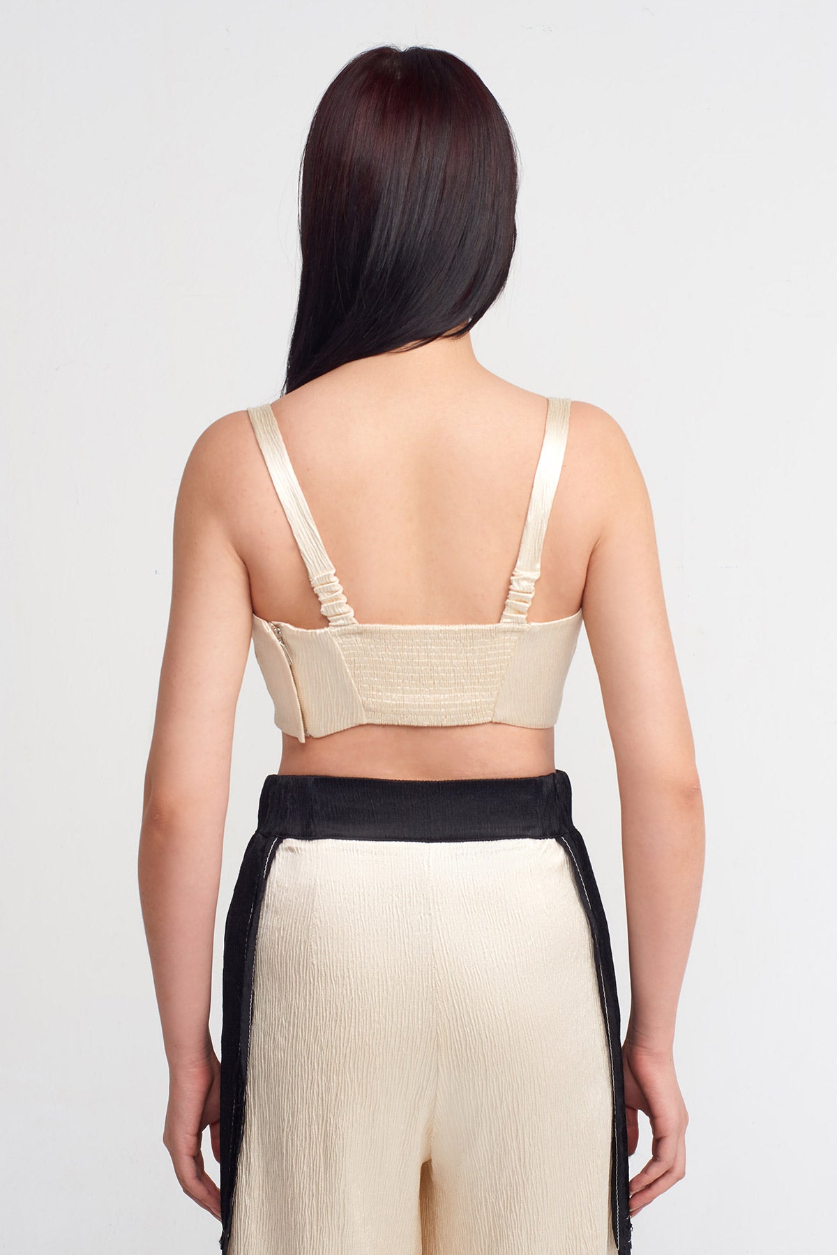 Natur Crinkle Strap Bustier-K241011001