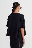 Siyah Oversize Baskılı T-Shirt-K261011014