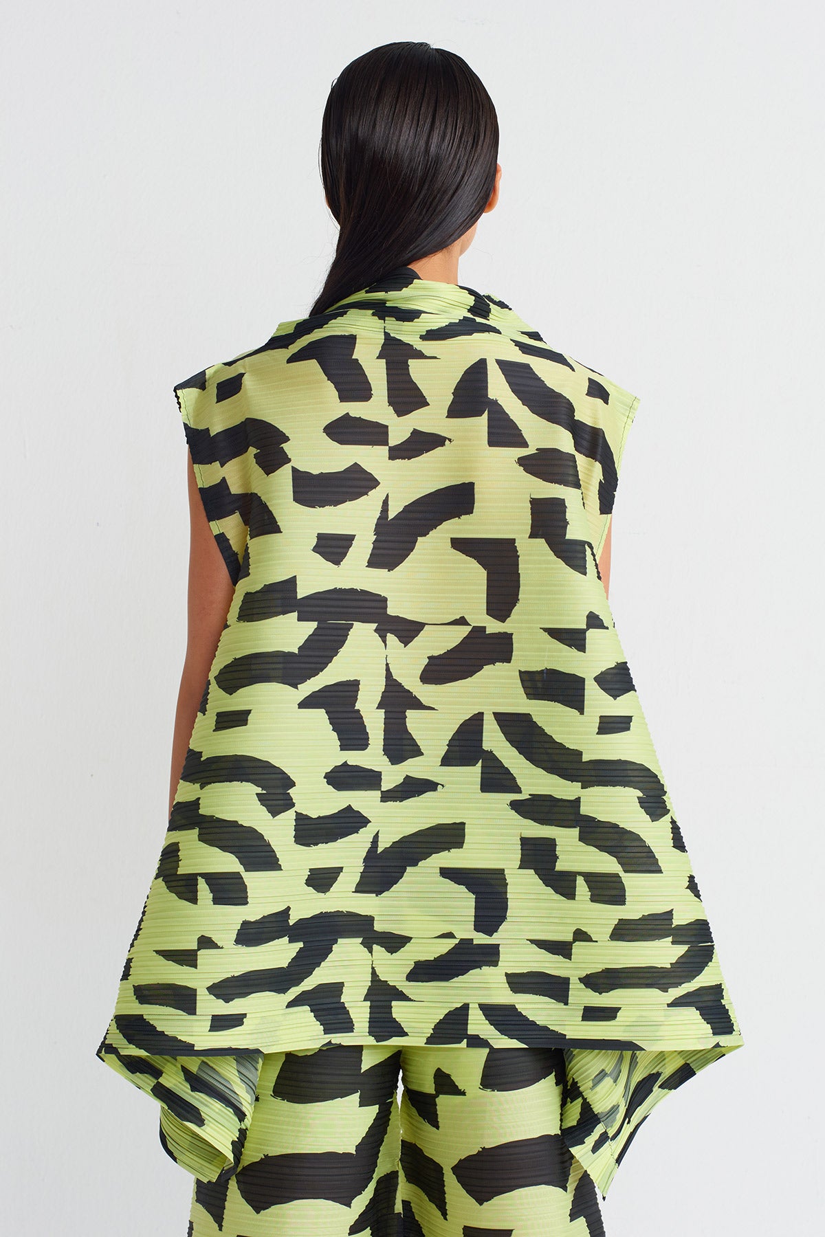Printed Pleated Blouse-K241011079