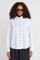 Off-White Loose-Back Poplin Shirt-K251011060