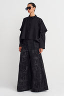 Black Layered Oversize Shirt-K251011082