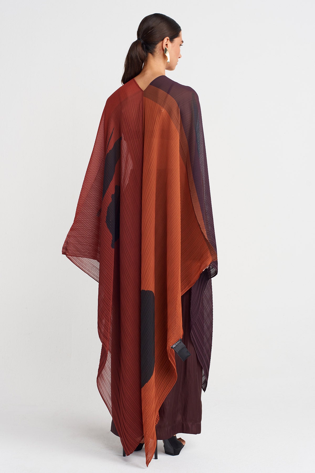 Multicolor Plise Şifon Bluz-K251011097