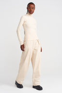 Natur Neck Rib Bodysuit-K251011098