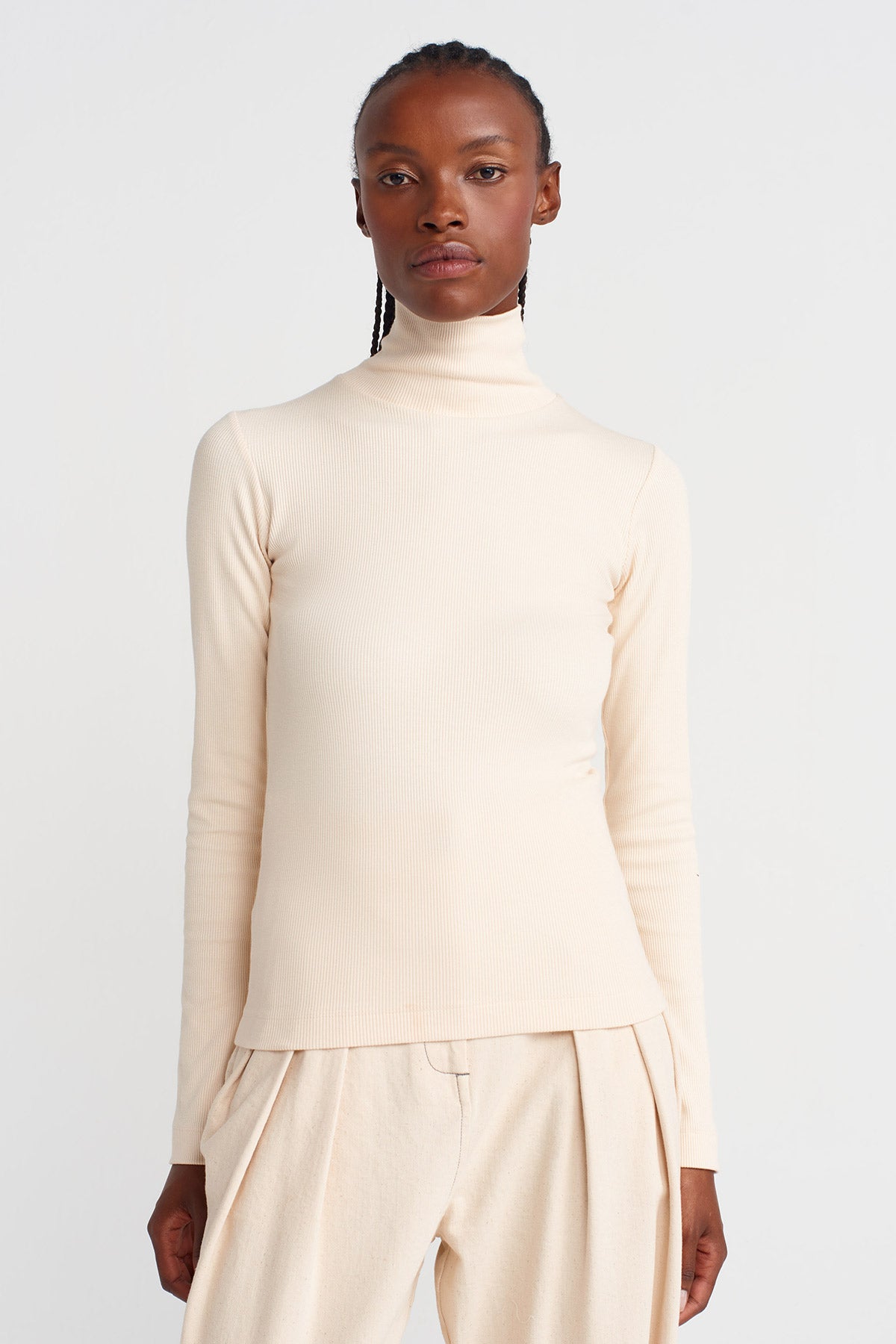 Natur Boğazlı Ribana Body-K251011098