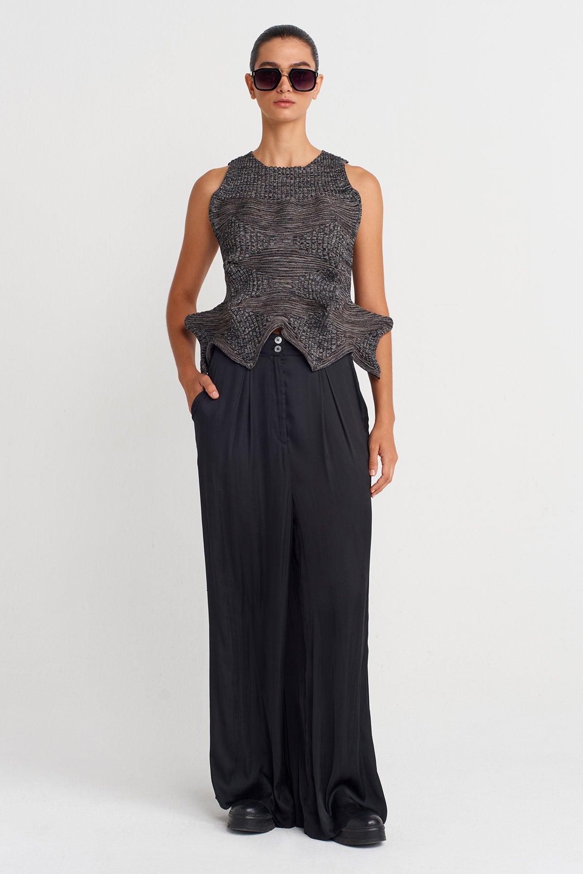 Origamik Form Triko Bluz-K251011115