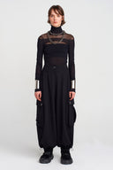 Black Drawstring Trousers with Pockets-K253013025