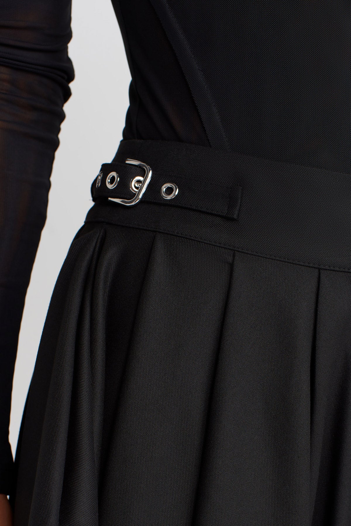 Siyah Drapeli Pantolon-K253013042