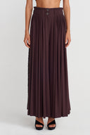 Dark Purple Wide Trousers with Sequined Sides-K253013050