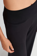Siyah Bol Paça Jarse Pantolon-K253013074