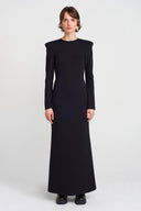 Black Padded Long Dress-K254014042