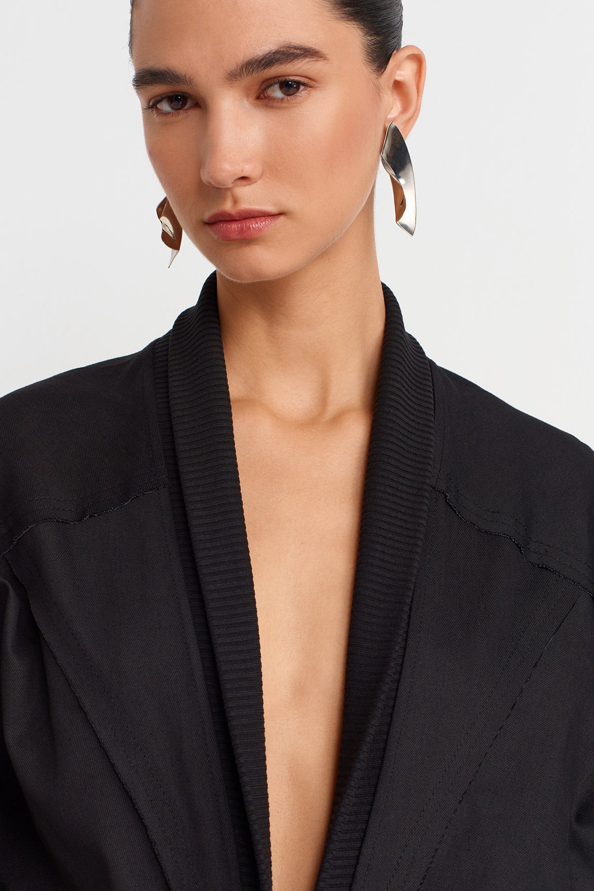 Black Zipper Detailed Maxi Dress-K254014059