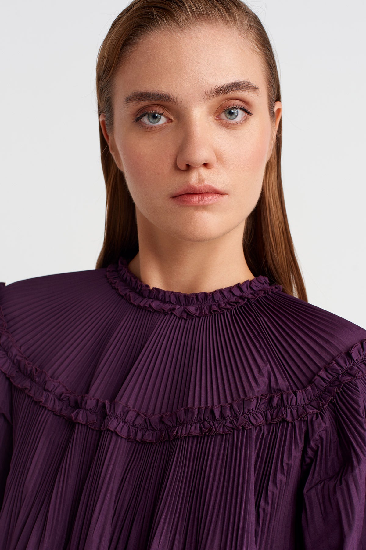 Tafta Pelerin Crop Ceket-K255015013