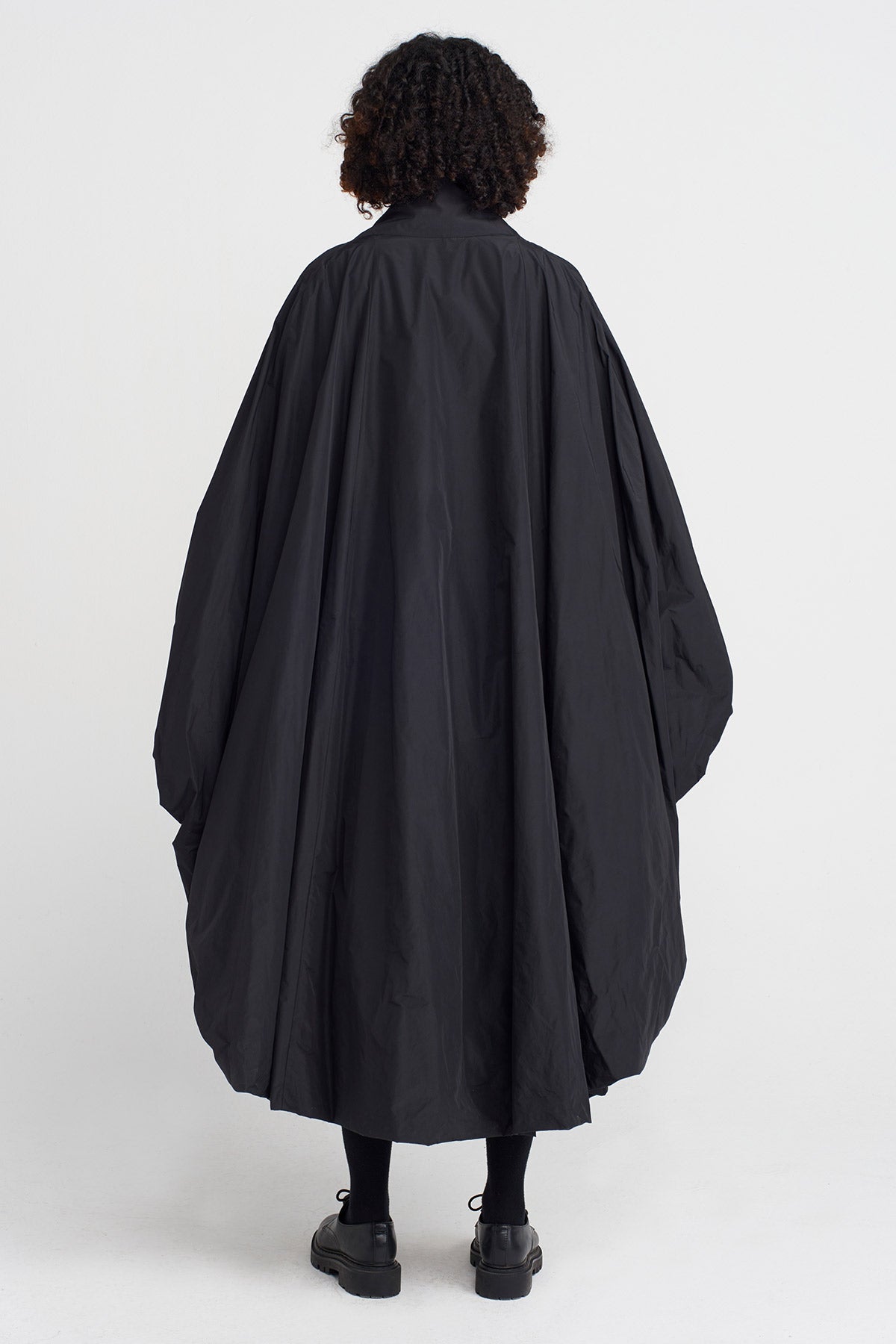 Siyah Tafta Balon Pelerin-K255015017