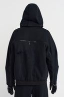 Siyah Dokulu Oversize Sweatshirt-K255015064