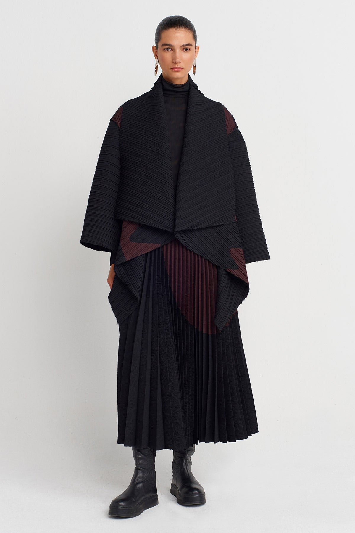 Multicolor Pliseli Kimono Ceket-K255015107