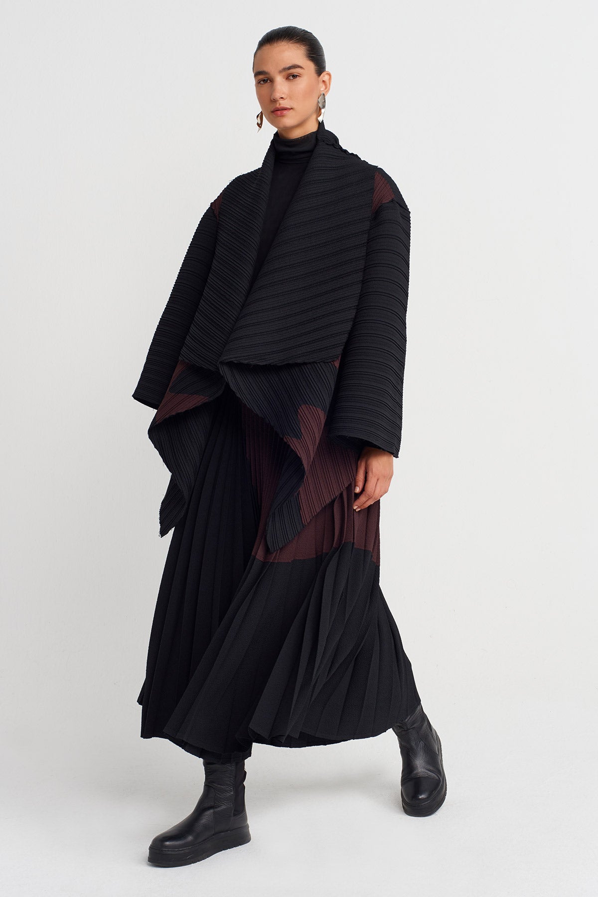 Multicolor Pliseli Kimono Ceket-K255015107