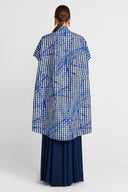 Saks Desenli Oversize Ceket-K255015112
