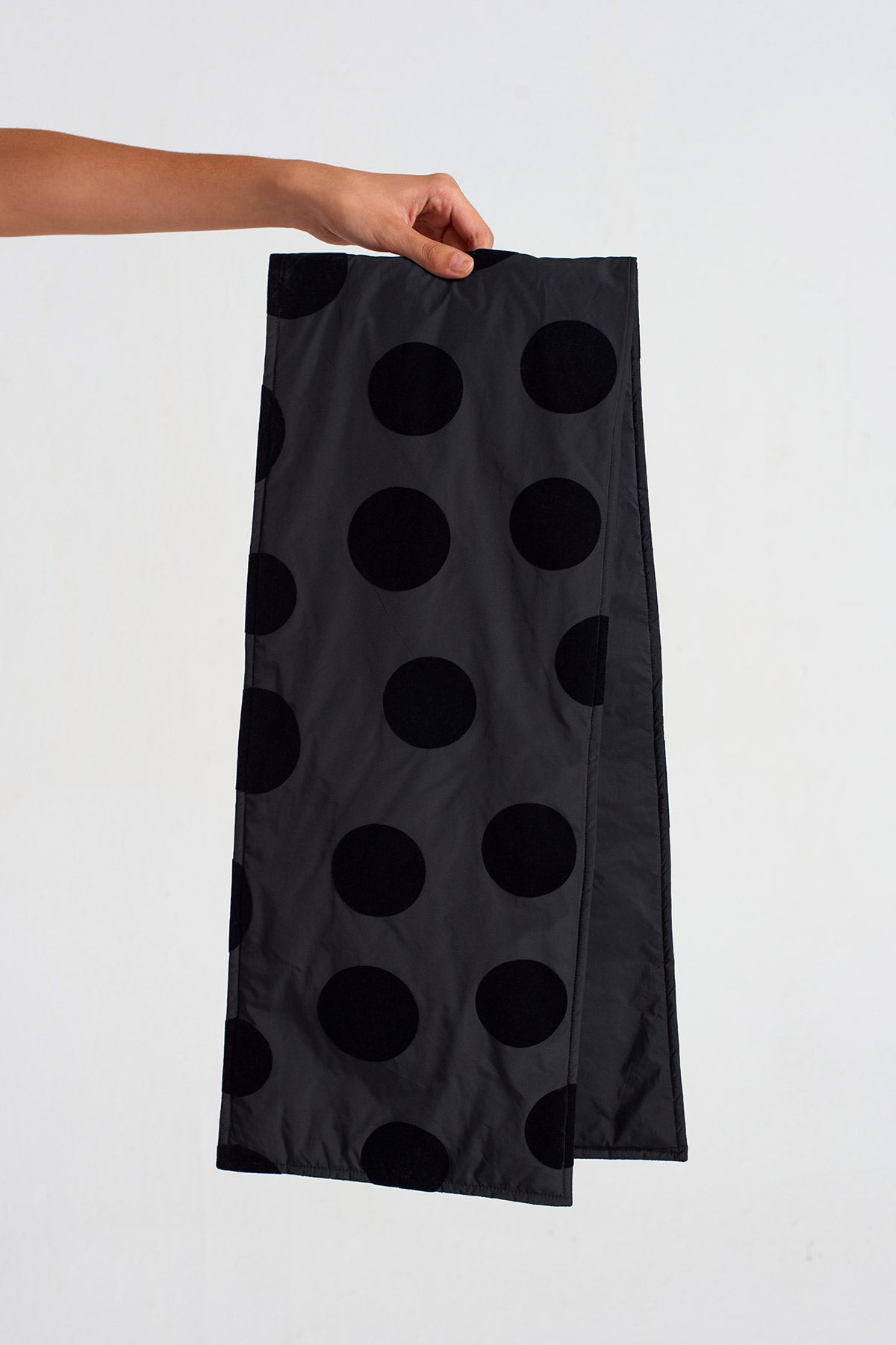 Multicolor Velvet Polka Dot Patterned Taffeta Scarf-K256016004