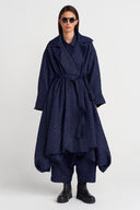 Mor Jakarlı Kuşaklı Oversize Trençkot-K257017019