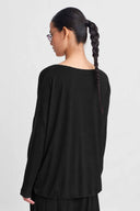 Siyah V Yaka Oversize Bluz-K261011057