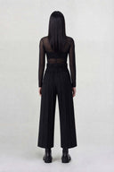 Siyah Yüksek Bel Plise Pantolon-K263013024