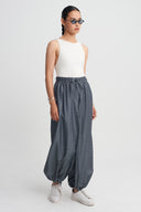 Siyah Mavi Balon Paça Pantolon-K263013075
