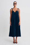 Pleated Strappy Midi Dress-K264014013