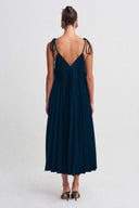 Pleated Strappy Midi Dress-K264014013